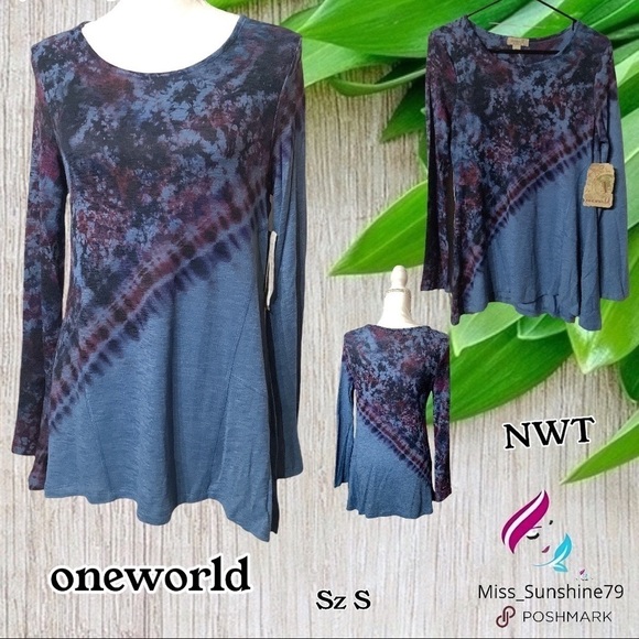 Oneworld NWT - Sz S - flint stone colored Tunic BEALLS - Picture 1 of 6